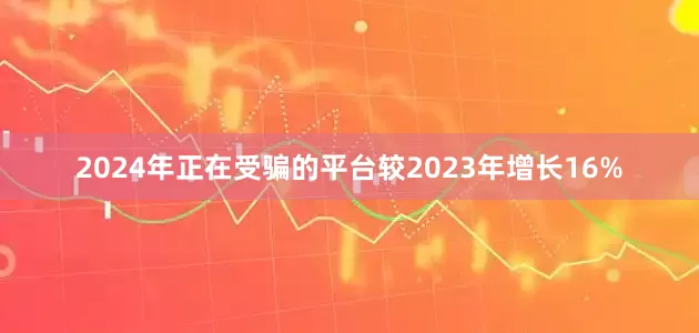 2024年正在受骗的平台较2023年增长16%