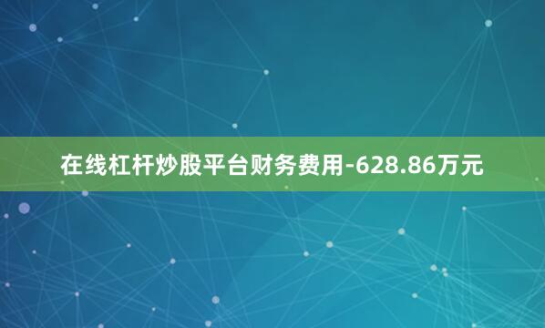 在线杠杆炒股平台财务费用-628.86万元