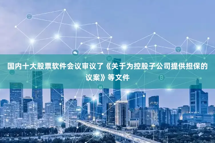 国内十大股票软件会议审议了《关于为控股子公司提供担保的议案》等文件